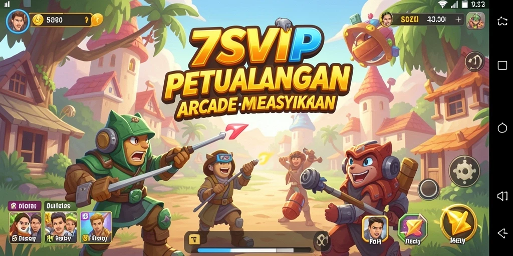 Tampilan gameplay <strong>7SVIP</strong> yang seru dengan karakter dan rintangan yang berwarna-warni.