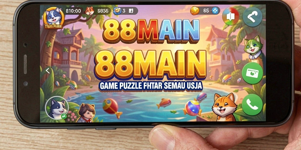 Tampilan gameplay 88MAIN yang penuh warna dan menantang.