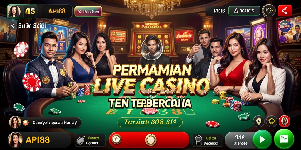 Tampilan gameplay Live Casino yang menarik dan interaktif di API88.