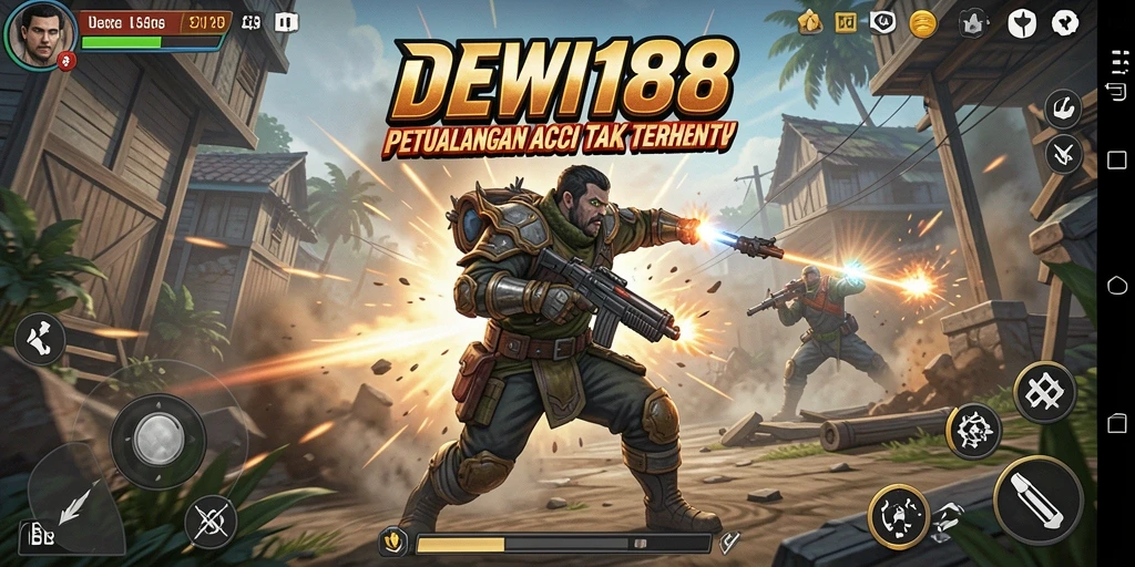 Tampilan gameplay mendebarkan dari DEWI188 dengan aksi yang intens.
