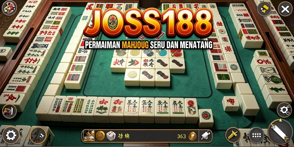 Tampilan utama gameplay JOSS188 dengan keseruan bermain Mahjong.