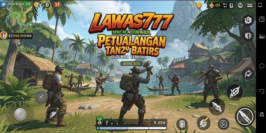 Screenshot gameplay LAWAS777 menampilkan pemandangan indah dunia terbuka.