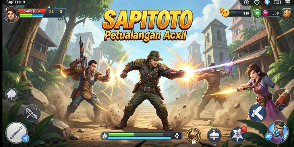 Screenshot menampilkan aksi menegangkan dari gameplay SAPITOTO.