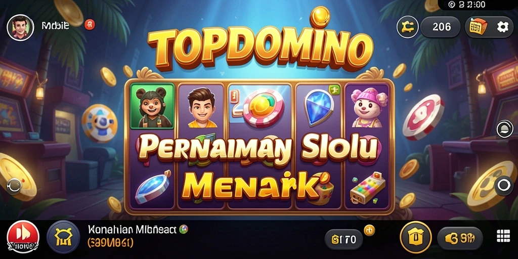 Tampilan menarik dari gameplay slot di TOPDOMINO.