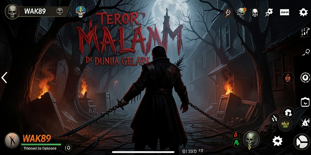 Tampilan gameplay WAK89 yang menegangkan dan menyeramkan.
