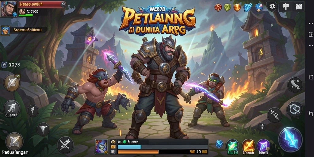 Tampilan gameplay seru dan dinamis dalam dunia ARPG WE878.